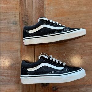 Vans Black and White Canvas Sneakers